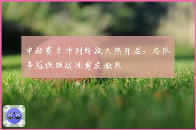 中超赛季冲刺阶段火热开启，各队争冠保级战况愈发激烈